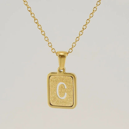 Glitter Initial Pendant Necklace