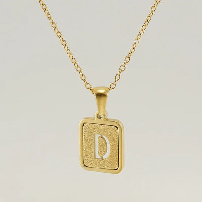 Glitter Initial Pendant Necklace