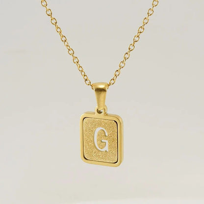 Glitter Initial Pendant Necklace