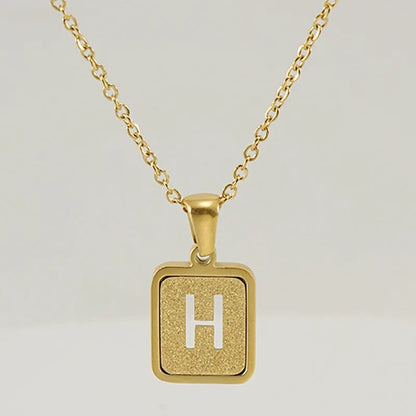 Glitter Initial Pendant Necklace