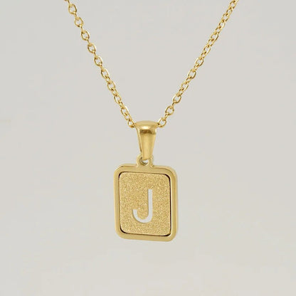 Glitter Initial Pendant Necklace