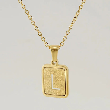 Glitter Initial Pendant Necklace