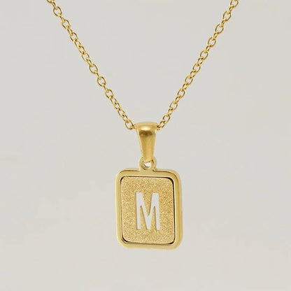 Glitter Initial Pendant Necklace
