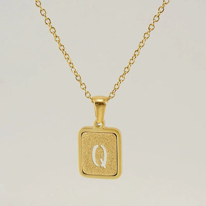 Glitter Initial Pendant Necklace