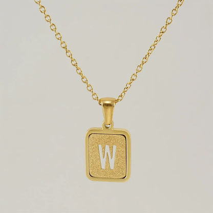 Glitter Initial Pendant Necklace