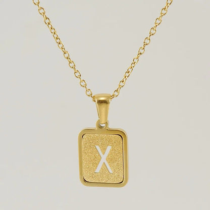 Glitter Initial Pendant Necklace