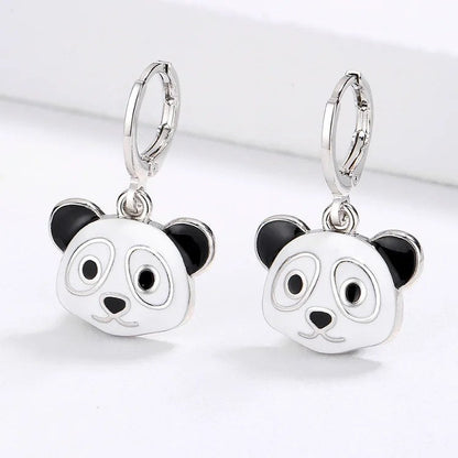 Panda Face Ring & Earring Set