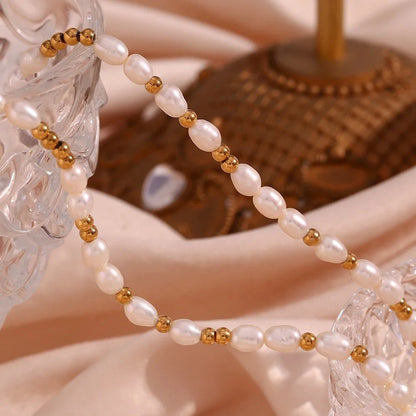 Pearl Initial Letter Necklace