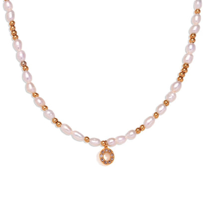 Pearl Initial Letter Necklace