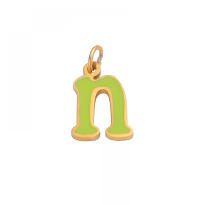 Colorful Enamel Letter Necklace