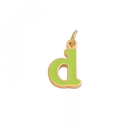 Colorful Enamel Letter Necklace
