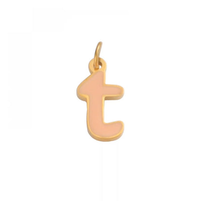 Colorful Enamel Letter Necklace