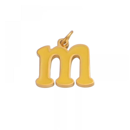 Colorful Enamel Letter Necklace