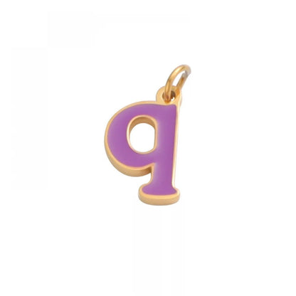 Colorful Enamel Letter Necklace