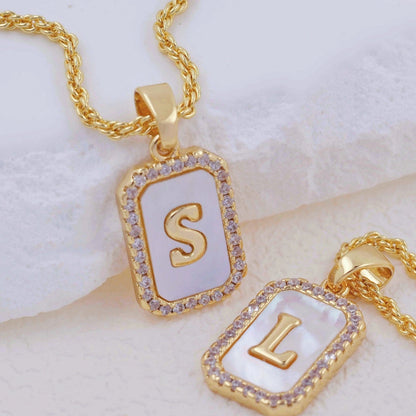 Shell Initial Pendant Necklace