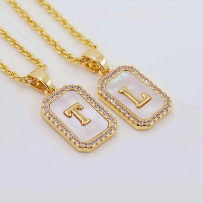 Shell Initial Pendant Necklace