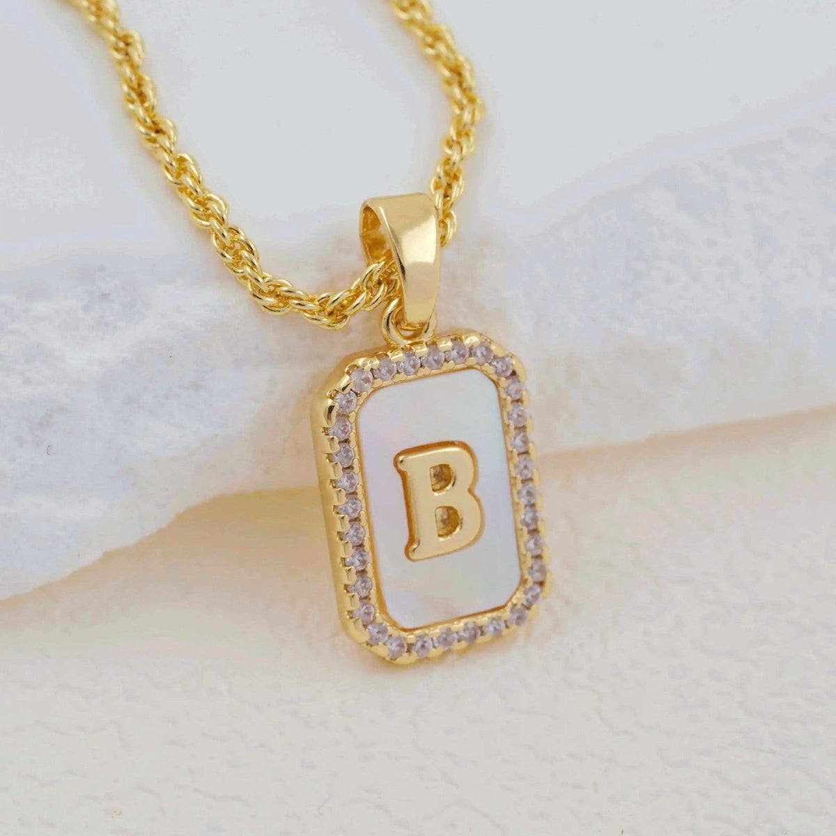 Shell Initial Pendant Necklace