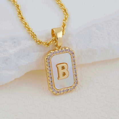 Shell Initial Pendant Necklace