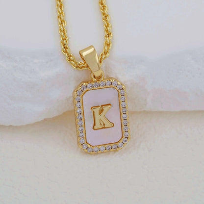 Shell Initial Pendant Necklace