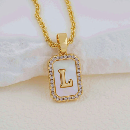 Shell Initial Pendant Necklace
