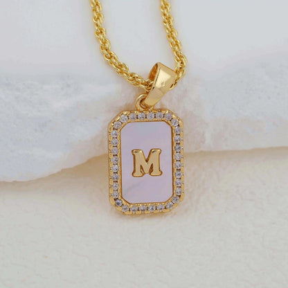 Shell Initial Pendant Necklace