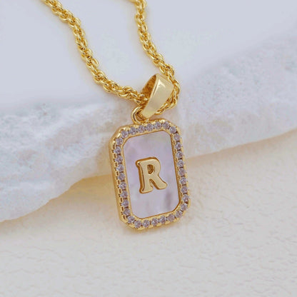 Shell Initial Pendant Necklace