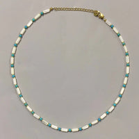 White & Turquoise