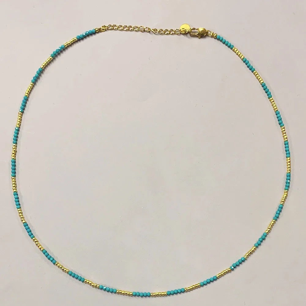 Multi-Strand Coral & Jade Beaded Necklace