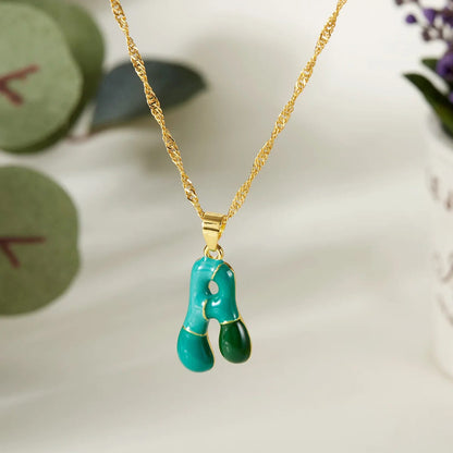Colorful Puffy Initial Necklace