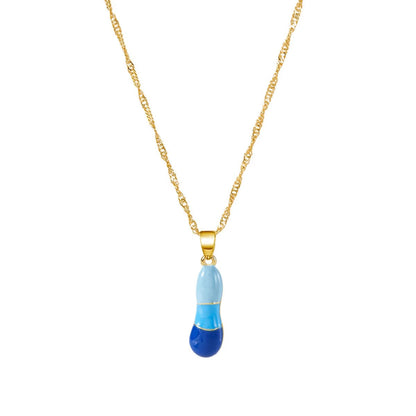 Colorful Puffy Initial Necklace