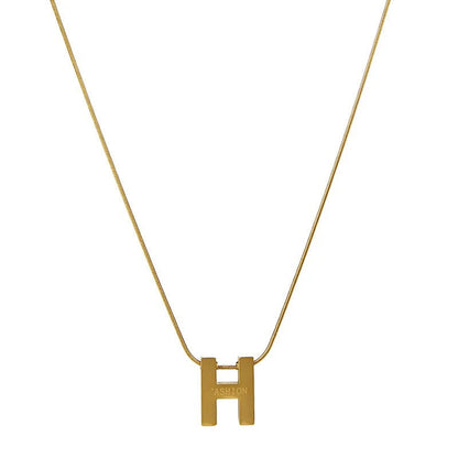 H Letter Charm Necklace