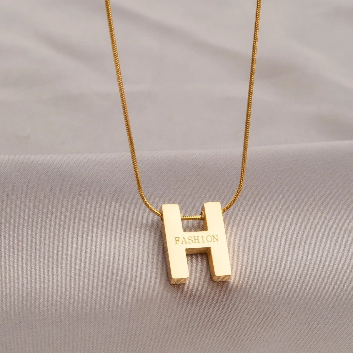 H Letter Charm Necklace