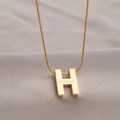 H Letter Charm Necklace