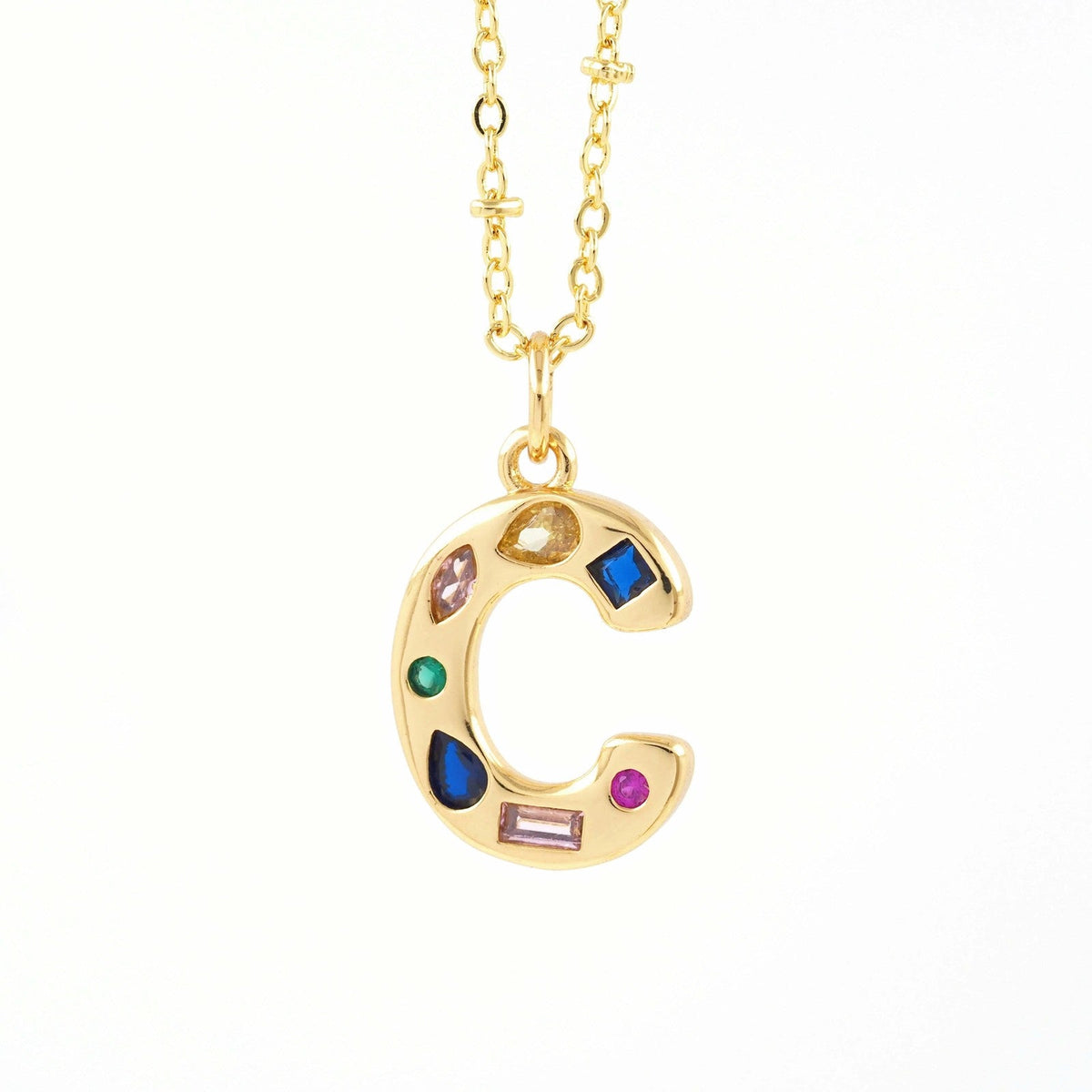 Colorful Initial Necklace