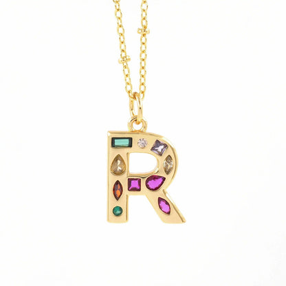 Colorful Initial Necklace