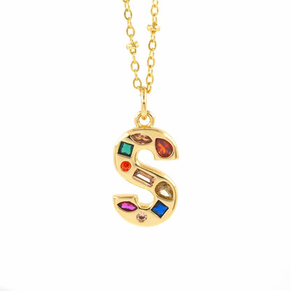 Colorful Initial Necklace