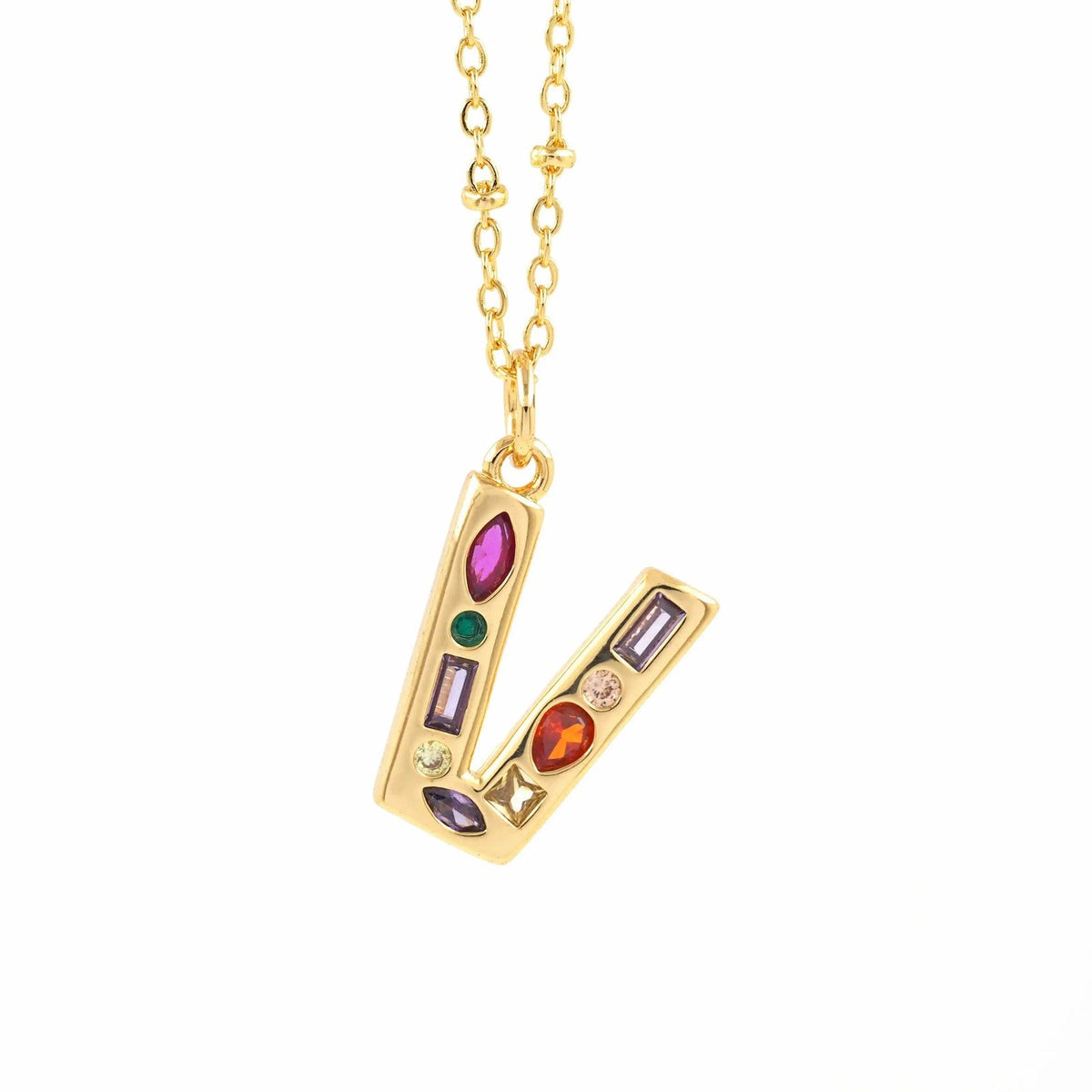 Colorful Initial Necklace