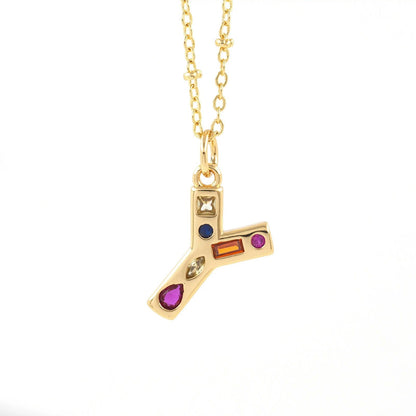 Colorful Initial Necklace