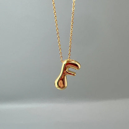 Red Enamel Initial W Necklace