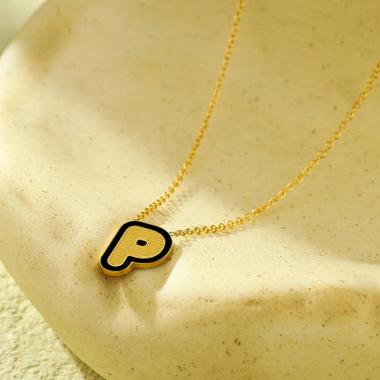 Initial Letter Pendant Necklace