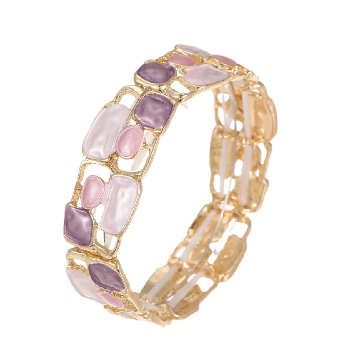 Colorful Geometric Bangle Bracelet