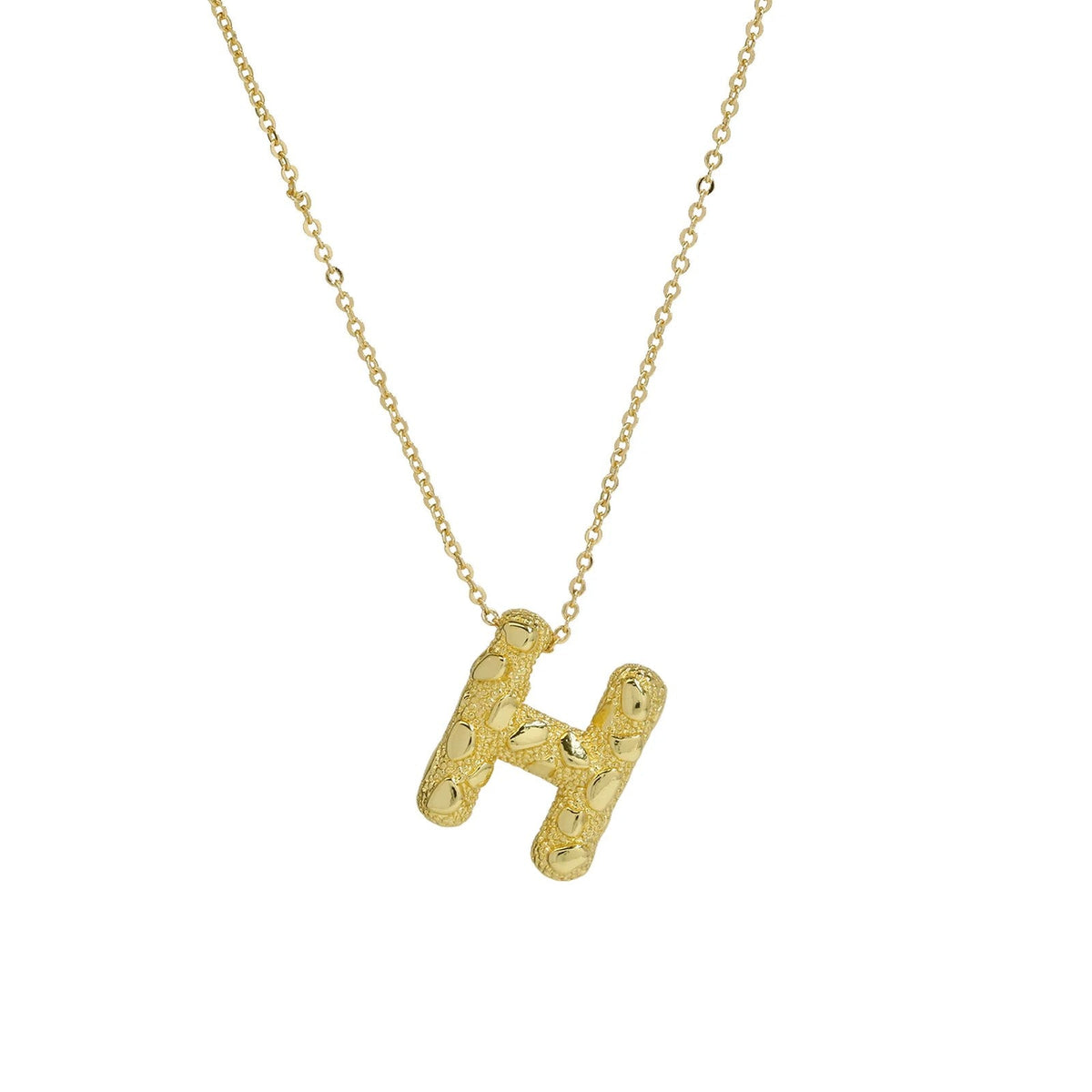 Micro Pave Initial Pendant Necklace