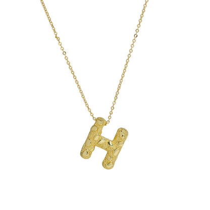 Micro Pave Initial Pendant Necklace
