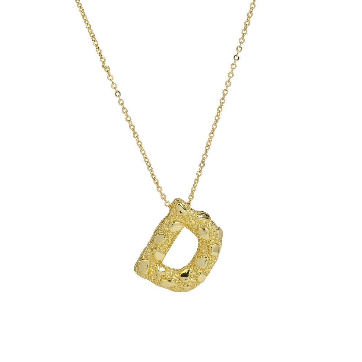Micro Pave Initial Pendant Necklace