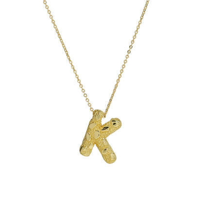 Micro Pave Initial Pendant Necklace