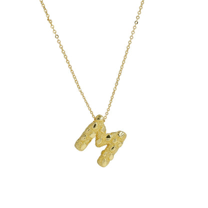 Micro Pave Initial Pendant Necklace