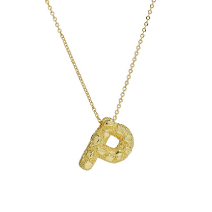 Micro Pave Initial Pendant Necklace