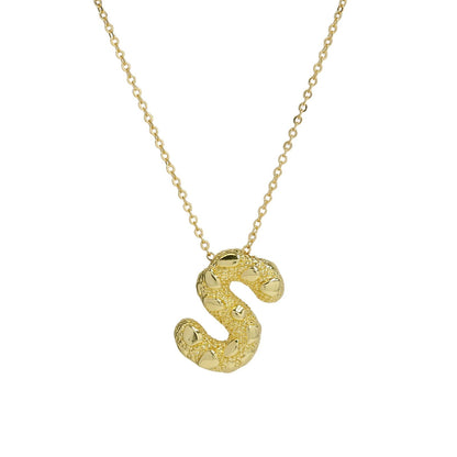Micro Pave Initial Pendant Necklace