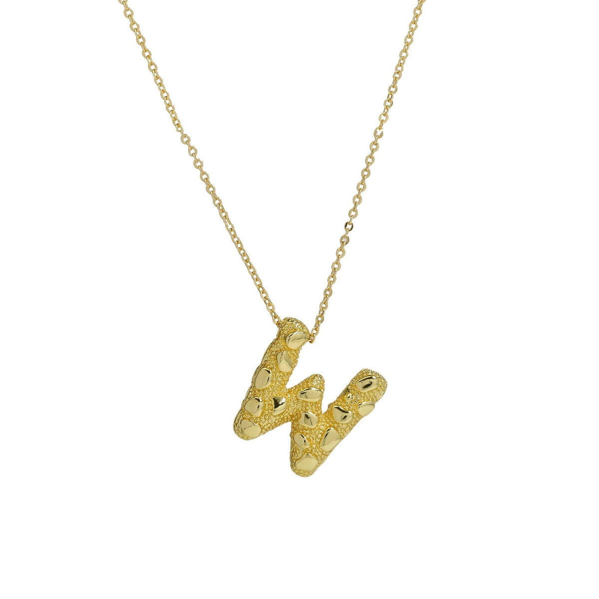 Micro Pave Initial Pendant Necklace