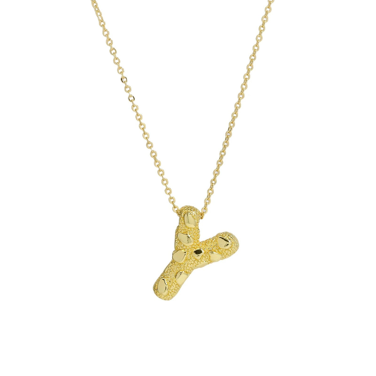 Micro Pave Initial Pendant Necklace